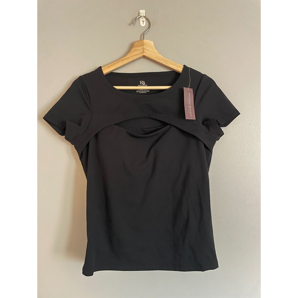 Kindred Bravely Luna Active Cut Out Nursing Top Womens Medium Black